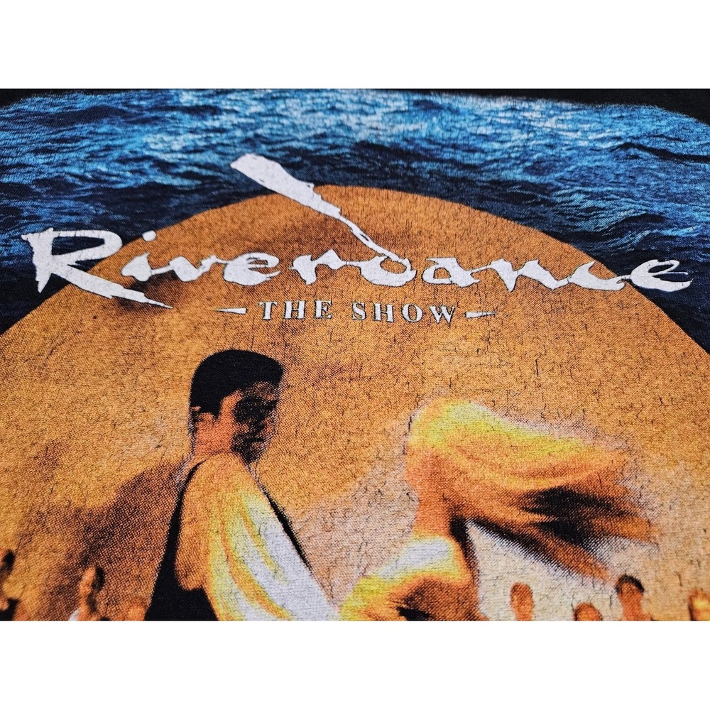 Delta Riverdance The Show T-Shirt Men XL Black Cotton 1990s Vintage Used - Picture 2 of 9